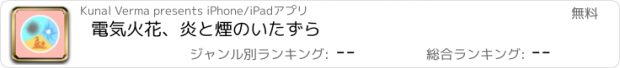 おすすめアプリ 電気火花、炎と煙のいたずら