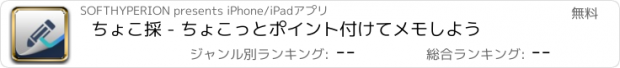 おすすめアプリ ちょこ採 - ちょこっとポイント付けてメモしよう