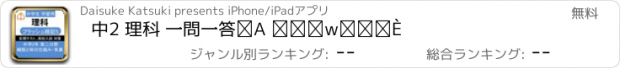 おすすめアプリ 中2 理科 一問一答② 中学理科