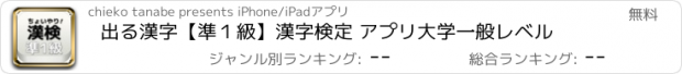 おすすめアプリ 出る漢字【準１級】漢字検定 アプリ　大学一般レベル