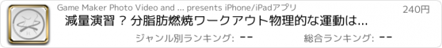 おすすめアプリ 減量演習 – 分脂肪燃焼ワークアウト物理的な運動は体重を減らすと体重トレーニングルーチンでカロリーを消費します