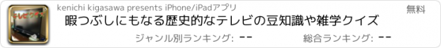 おすすめアプリ 暇つぶしにもなる歴史的なテレビの豆知識や雑学クイズ