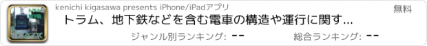 おすすめアプリ トラム、地下鉄などを含む電車の構造や運行に関するクイズです