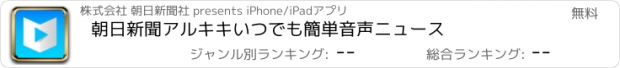 おすすめアプリ 朝日新聞アルキキ　いつでも簡単音声ニュース