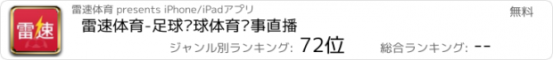 おすすめアプリ 雷速体育-足球篮球体育赛事直播