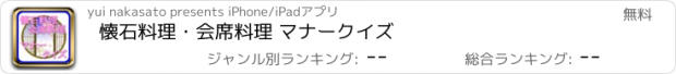 おすすめアプリ 懐石料理・会席料理 マナークイズ