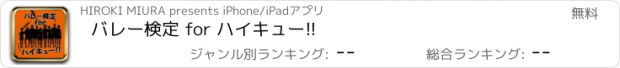 おすすめアプリ バレー検定 for ハイキュー!!