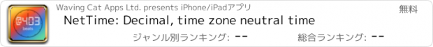 おすすめアプリ NetTime: Decimal, time zone neutral time