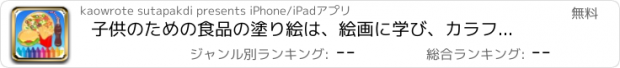 おすすめアプリ 子供のための食品の塗り絵は、絵画に学び、カラフルな自由のための描画します