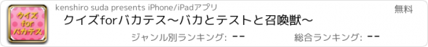 おすすめアプリ クイズforバカテス～バカとテストと召喚獣～