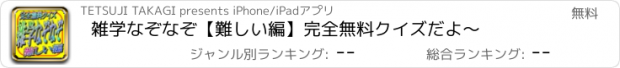 おすすめアプリ 雑学なぞなぞ【難しい編】完全無料クイズだよ～