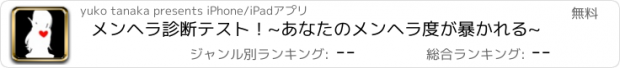 おすすめアプリ メンヘラ診断テスト！~あなたのメンヘラ度が暴かれる~