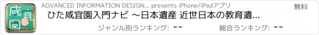 おすすめアプリ ひた咸宜園入門ナビ ～日本遺産 近世日本の教育遺産群～