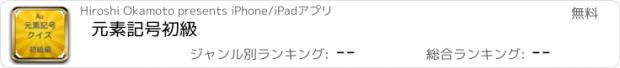 おすすめアプリ 元素記号初級