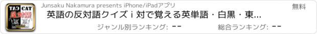 おすすめアプリ 英語の反対語クイズ i 対で覚える英単語・白黒・東西南北