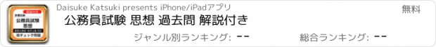 おすすめアプリ 公務員試験 思想 過去問 解説付き