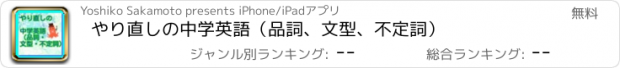 おすすめアプリ やり直しの中学英語（品詞、文型、不定詞）