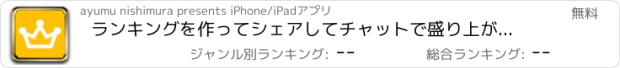 おすすめアプリ ランキングを作ってシェアしてチャットで盛り上がろう！ - ShareRankings