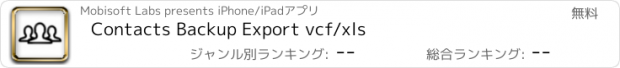 おすすめアプリ Contacts Backup Export vcf/xls