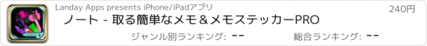 おすすめアプリ ノート - 取る簡単なメモ＆メモステッカーPRO