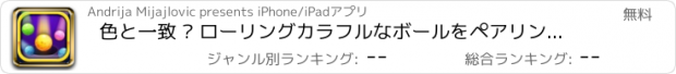 おすすめアプリ 色と一致 – ローリングカラフルなボールをペアリングとともに子供のための楽しさとやりがいのゲーム