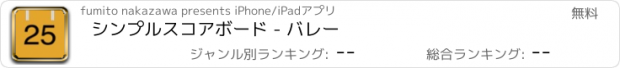 おすすめアプリ シンプルスコアボード - バレー