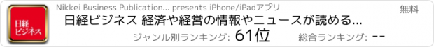 おすすめアプリ 日経ビジネス 経済や経営の情報やニュースが読める電子メディア