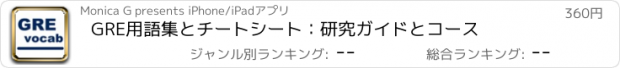 おすすめアプリ GRE用語集とチートシート：研究ガイドとコース