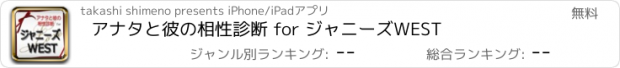 おすすめアプリ アナタと彼の相性診断 for ジャニーズWEST