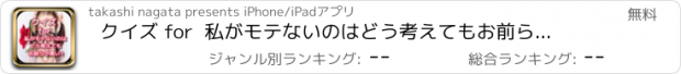 おすすめアプリ クイズ for  私がモテないのはどう考えてもお前らが悪い！