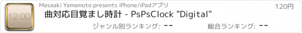 おすすめアプリ 曲対応目覚まし時計 - PsPsClock "Digital"