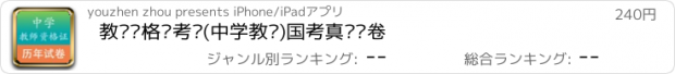 おすすめアプリ 教师资格证考试(中学教师)国考真题试卷