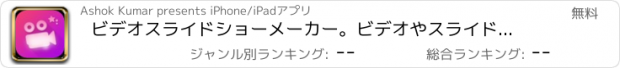 おすすめアプリ ビデオスライドショーメーカー。ビデオやスライドショーを作成するためのイメージに参加。