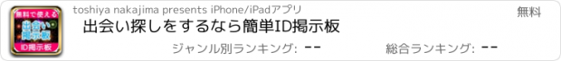 おすすめアプリ 出会い探しをするなら簡単ID掲示板