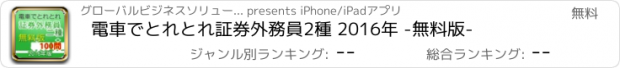 おすすめアプリ 電車でとれとれ証券外務員2種 2016年 -無料版-