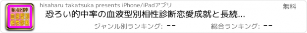 おすすめアプリ 恐ろい的中率の血液型別相性診断　恋愛成就と長続きの為の秘訣