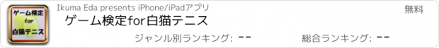 おすすめアプリ ゲーム検定for白猫テニス