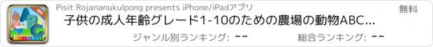 おすすめアプリ 子供の成人年齢グレード1-10のための農場の動物ABCのぬりえページ