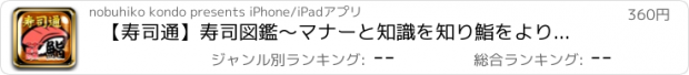 おすすめアプリ 【寿司通】寿司図鑑～マナーと知識を知り鮨をより楽しもう～