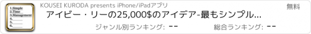 おすすめアプリ アイビー・リーの25,000$のアイデア-最もシンプルなToDoリスト