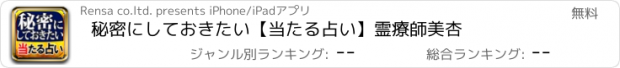 おすすめアプリ 秘密にしておきたい【当たる占い】霊療師美杏