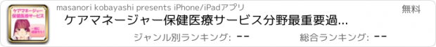 おすすめアプリ ケアマネージャー保健医療サービス分野　最重要過去問集