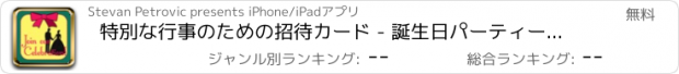 おすすめアプリ 特別な行事のための招待カード - 誕生日パーティーの招待状と記念はがきの作成者