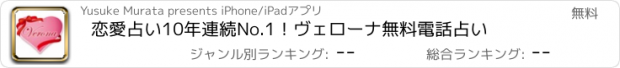 おすすめアプリ 恋愛占い10年連続No.1！ヴェローナ無料電話占い