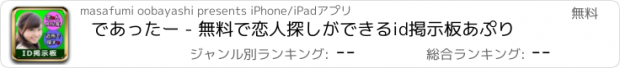 おすすめアプリ であったー - 無料で恋人探しができるid掲示板あぷり