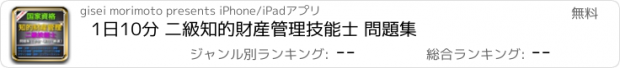 おすすめアプリ 1日10分 二級知的財産管理技能士 問題集