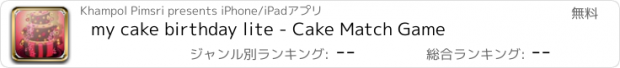 おすすめアプリ my cake birthday lite - Cake Match Game