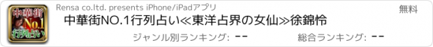 おすすめアプリ 中華街NO.1行列占い≪東洋占界の女仙≫徐錦怜