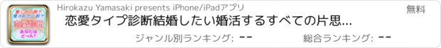 おすすめアプリ 恋愛タイプ診断　結婚したい婚活するすべての片思い両想いの人に役立つ無料アプリ