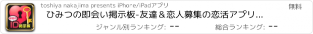 おすすめアプリ ひみつの即会い掲示板-友達＆恋人募集の恋活アプリで出会い探し！